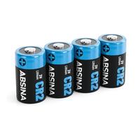 ABSINA 4X Pilas CR2 3V Litio para cámaras y Mucho más - CR 2 Pilas a Prueba de Fugas y de Larga duración - Pila CR2 3V con 800mAh - CR2 3V Lithium Battery, Pila 3V