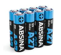 ABSINA 8X Pila 27A 12V Mando Garaje y Mucho más - Pilas 27A 12V Alkaline Mini a Prueba de Fugas y de Larga duración - 27A 12V Pila, Pila A27, Pilas Mando Garaje, Pila 12V