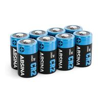 ABSINA 8X Pilas CR2 3V Litio para cámaras y Mucho más - CR 2 Pilas a Prueba de Fugas y de Larga duración - Pila CR2 3V con 800mAh - CR2 3V Lithium Battery, Pila 3V