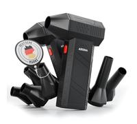 ABSINA Mini Soplador de Aire Potente 110.000 RPM, 3 Niveles y Recargable | Paquete de 2 - Soplador de aire para pc con 4 boquillas - Soplador inalámbrico para PC, hogar, coche y más - Kit limpiador