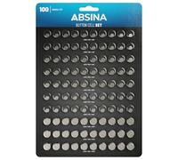 ABSINA Pack de 100 Pilas botón Alcalinas - 20x AG1 LR621, AG4 LR66, AG10 LR1130 / 30x AG3 LR41/ 10x AG13 LR44 - Surtido 1,5V a Prueba de Fugas - Set de Pilas variadas, Baterías Mixtas