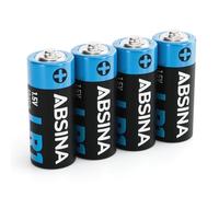 ABSINA Pilas LR1 N Lady para abridores de Puertas Garaje, calculadoras | Paquete de 4 - y mucho más - Pila 1,5V Alcalina a prueba fugas y larga duración - Pilas 1.5V, batteries