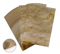 ABSOFINE Papel antiguo vintage de 25 hojas, papel pergamino DIN A4 para imprimir 120 g, papel retro para invitaciones hechas a mano