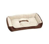 Absolute Deal Juego de 2 Cojines Suaves para Perros, Cachorros, Gatos, Mascotas, Impermeables, cálidos, Color café (S (50 cm)
