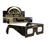 Absolute Eclipse Gafas de eclipse solar astral al por mayor - ISO 12312-2 probado y certificado CE - Fabricante de la UE - Paquete al por mayor de 100 - Eclipse Europe 2026