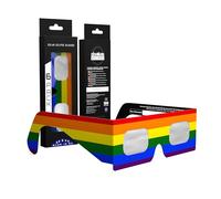 Absolute Eclipse Gafas de eclipse solar Rainbow - Probado ISO 12312-2 y certificado CE - Fabricante de la UE - Paquete familiar de 6 - Eclipse Europe 2026