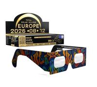 Absolute Eclipse Gafas de eclipse solar urbano al por mayor - Probado ISO 12312-2 y certificado CE - Fabricante de la UE recomendado por AAS - Eclipse Europe 2026, Blue, 100 Pack