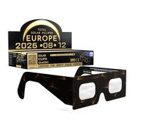 Absolute Eclipse Goldline - Gafas para eclipse solar al por mayor - Probado ISO 12312-2 y certificado CE - Fabricante de la UE - Paquete al por mayor de 100 - Eclipse Europe 2026