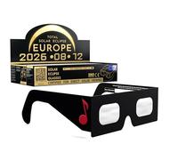 Absolute Eclipse Notas Gafas para eclipse solar al por mayor - ISO 12312-2 probado y certificado CE - Fabricante de la UE - Paquete al por mayor de 100 - Eclipse Europe 2026