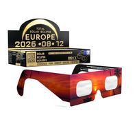 Absolute Eclipse Palms - Gafas solares para eclipse al por mayor - Probado ISO 12312-2 y certificado CE - Fabricante de la UE recomendado por AAS - Eclipse Europe 2026, Orange, 100 Pack