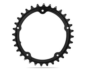 absoluteBLACK Plato ovalado para carretera/grava subcompacto negro