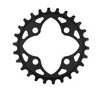 absoluteBLACK Plato Round 1X para 104/64 BCD negro 28 dientes