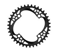 absoluteBLACK Plato Round 1X para 104/64 BCD negro 38 dientes