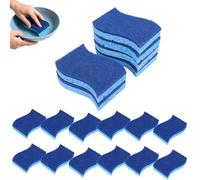 Absorbent Dish Sponge, Non Scratch Scrubber Pad, 4.33 Inches Cleaning Tool with Build, Soft Cellulose Scrubbing, Scouring Layer with Ergonomic Style, Foam Scrubber for Pots and Pans
