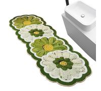 Absorbent Flower Bath Mat, Non Slip Washable Carpet, Soft Bathroom Rug with Sturdy Construction, Floor Mat for Living Room Decor, Bath Rug with Elegant Design, Home Accessory for Home Entrance