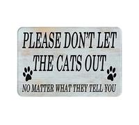 Absorbente Acolchado Resistente Alfombra Interior De Bienvenida por Favor, No Dejes Salir A Los Gatos, No Importa Lo Que Te Digan Duradero Alfombra Ducha para Tienda Oficina Interior 40X60Cm