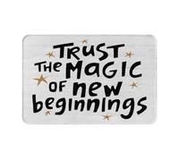 Absorbente Acolchado Suave Alfombra Exterior Confianza Inspiradora La Magia De Los Nuevos Comienzos Premium Felpudo Entrada Casa para Decorativa Tienda Cocina 40X60Cm