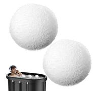 Absorbente de baño de hielo - 2 piezas de eliminación de bolas de esponja | construcción de esponja, diseño reutilizable lavable con fuerte poder absorbente para , piscina, bañera