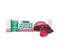AbsoRICE AbsoBAR Layered Protein Bar - Vegan Protein Bar (50 g, Chocolate y Frambuesa)