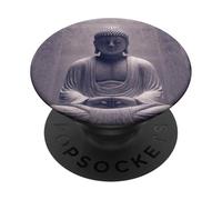 Abstracción Buda Flor De Loto Minimalista Budismo Budista PopSockets PopGrip Adhesivo