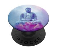 Abstracción Buda Flor De Loto Minimalista Budismo Budista PopSockets PopGrip Adhesivo