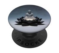 Abstracción Buda Flor De Loto Minimalista Budismo Budista PopSockets PopGrip Adhesivo