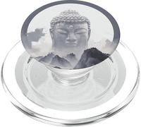 Abstracción Buda Flor De Loto Minimalista Budismo Budista PopSockets PopGrip para MagSafe