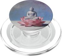 Abstracción Buda Flor De Loto Minimalista Budismo Budista PopSockets PopGrip para MagSafe