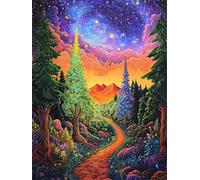 Abstracción Pintar por Numeros Adultos bosque Pintar por Numeros Niños, Paint by Numbers Adult, Painting by Numbers, Painting on Canvas, Regalo Mujer, Decoracion Hogar, Without Frame, 100x150cm e-82