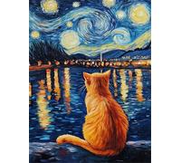 Abstracción Pintar por Numeros Adultos gato Pintar por Numeros Niños, Paint by Numbers Adult, Painting by Numbers, DIY Painting on Canvas, Regalo Mujer, Decoracion Hogar, Without Frame, 100x150cm e-64