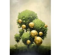 Abstracción Pintar por Numeros Adultos planta Pintar por Numeros Niños, Paint by Numbers Adult, Painting by Numbers, DIY Painting on Canvas, Regalo Mujer, Decoracion Hogar, Without Frame, 40x50cm e-92