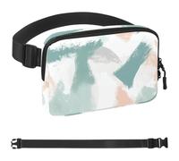Abstract Art-202 - Cangurera cruzada para hombres y mujeres, riñonera para viajes, casual, caminar, correr, senderismo, ciclismo, multicolor, 4 x 23 x 15 cm, multicolor, 1.5x9.0x5.9in/4x23x15cm