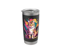 Abstract Art American Bobtail Bobtails Vaso térmico de acero inoxidable de doble pared