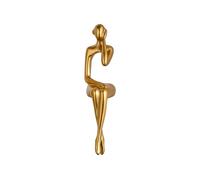 Abstract Art Deco Sculpture, Family Figure Statue, for Living Room, Bedroom, Office, Bookshelf, Window Sill, Bedroom Statues and Sculptures, Resin,Goldene Statue D