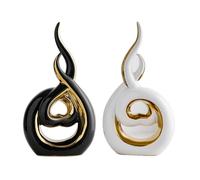 Abstract Art Decorative Heart Sculptures, Ceramic Decorative Sculpture, Table Decoration, Sculptures and Statues for Home, Office, Windowsill, Bedroom,Flame Love