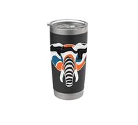 Abstract Art Elefante Elefantes Vaso térmico de acero inoxidable de doble pared