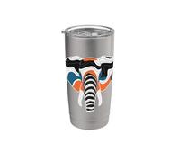 Abstract Art Elefante Elefantes Vaso térmico de acero inoxidable de doble pared