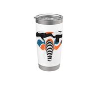 Abstract Art Elefante Elefantes Vaso térmico de acero inoxidable de doble pared