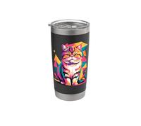Abstract Art Exotic Shorthair Shorthaired Persian Vaso térmico de acero inoxidable de doble pared