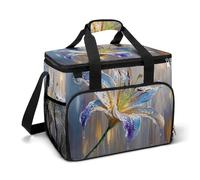 Abstract Art Flower Lilly - Bolsa térmica para camping, con aislamiento, portátil, a prueba de fugas, con correa para el hombro