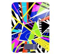 Abstract Art Geometic - Báscula de cocina colorida y fácil de limpiar, 11 libras/2 onzas, 5 kg/5 g, peso digital en gramos y onzas con 4 unidades para cocinar comidas preparadas Keto (pilas no