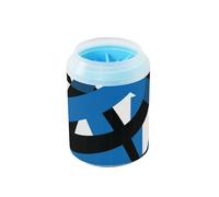Abstract Art Lines - Vaso limpiador de pies de perro reutilizable con cepillo de masaje suave, kit de limpieza de pies para perros medianos a grandes