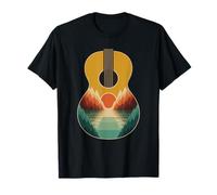 Abstract Art Montaña Guitarra Acústica Guitarrista Músico Camiseta