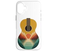 Abstract Art Montaña Guitarra Acústica Guitarrista Músico Carcasa para iPhone 16 Plus