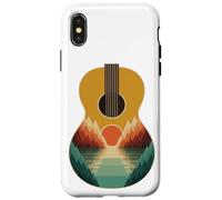 Abstract Art Montaña Guitarra Acústica Guitarrista Músico Carcasa para iPhone X/XS