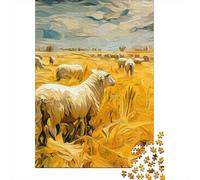 Abstract Art, Sheep Jigsaw Puzzles Puzzle for Adults Kids. 1000 Pieces Great Gifts Challenge Toy Educational Game Home Decoration for Educational Games Gifts 1000pcs (75x50cm)