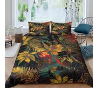 Abstract Botanical Art Funda de Edredón Microfibra 3 Piezas Impresión 3D Cierre de Abstract Botánico Arte Funda Edredon Fundas de Almohada Lavables Transpirable for niños Double（200x200cm）