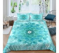 Abstract Botanical Art Funda de Edredón Microfibra Suave 3 Piezas Compuesto Estampado 3D Abstract botánico Arte Funda Edredon con Fundas de Almohada Lavables for niños Single（135x200cm）