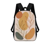 Abstract Botanical Art with Earth Tones Minimalist Nature Mochilas Mochilas Infantiles Mochila Escolar Mochila Escolar Infantil Impresa En 3D Mochilas De Viaje De Moda Para Niños De Primaria Y Secund