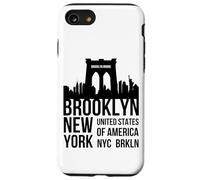 Abstract Brooklyn New York City Bridge USA Graphic Design Carcasa para iPhone SE (2020) / 7/8
